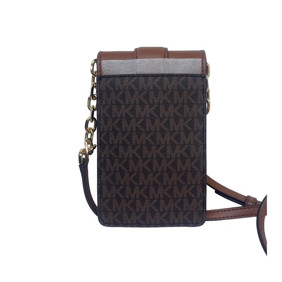 Michael Kors Women Carmen Small Faux Leather Phone Crossbody Bag - Picture 3 of 15